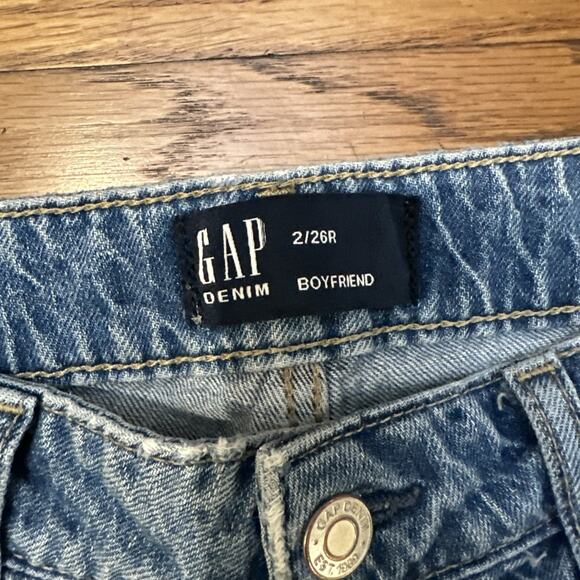 Gap Jeans Womens Size 2 Blue Boyfriend 26 R - Picture 4 of 10